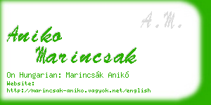 aniko marincsak business card